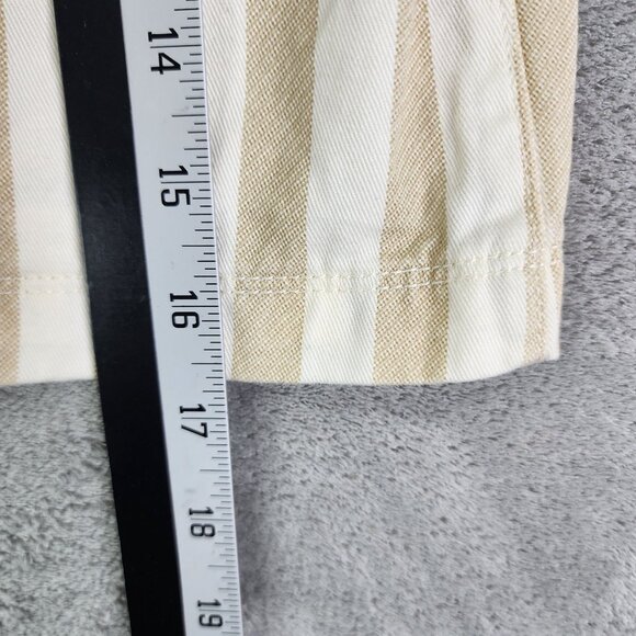 Women's Old Navy Beige & White Striped Button-Front Skirt Size 2 - Picture 8 of 9